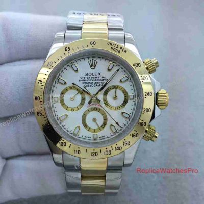 Rolex Daytona 1:1 Replica Watch 2-Tone White Face